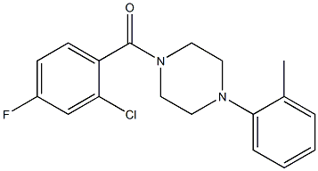 (2-chloro-4-fluorophenyl)-[4-(2-methylphenyl)piperazin-1-yl]methanone Struktur
