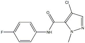 4-chloro-N-(4-fluorophenyl)-2-methylpyrazole-3-carboxamide,,结构式