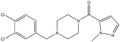 [4-[(3,4-dichlorophenyl)methyl]piperazin-1-yl]-(2-methylpyrazol-3-yl)methanone Structure