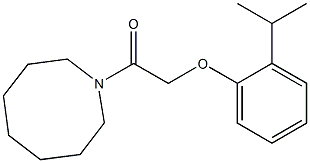 1-(azocan-1-yl)-2-(2-propan-2-ylphenoxy)ethanone,,结构式