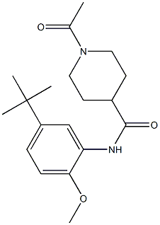 1-acetyl-N-(5-tert-butyl-2-methoxyphenyl)piperidine-4-carboxamide Structure