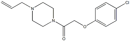 2-(4-chlorophenoxy)-1-(4-prop-2-enylpiperazin-1-yl)ethanone Structure