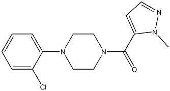 [4-(2-chlorophenyl)piperazin-1-yl]-(2-methylpyrazol-3-yl)methanone 化学構造式