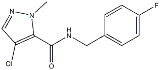 4-chloro-N-[(4-fluorophenyl)methyl]-2-methylpyrazole-3-carboxamide Struktur