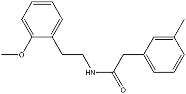 N-[2-(2-methoxyphenyl)ethyl]-2-(3-methylphenyl)acetamide,,结构式