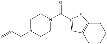 (4-prop-2-enylpiperazin-1-yl)-(4,5,6,7-tetrahydro-1-benzothiophen-2-yl)methanone Structure