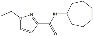 N-cycloheptyl-1-ethylpyrazole-3-carboxamide Structure