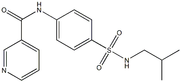 N-[4-(2-methylpropylsulfamoyl)phenyl]pyridine-3-carboxamide,,结构式