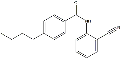 4-butyl-N-(2-cyanophenyl)benzamide Structure