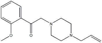 2-(2-methoxyphenyl)-1-(4-prop-2-enylpiperazin-1-yl)ethanone 化学構造式