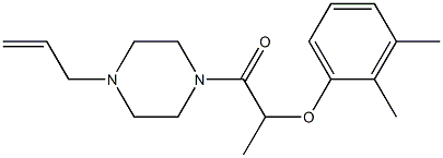 2-(2,3-dimethylphenoxy)-1-(4-prop-2-enylpiperazin-1-yl)propan-1-one Structure