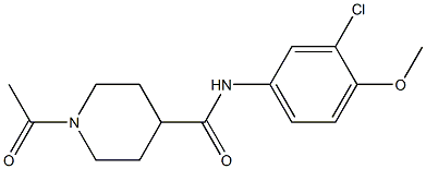 1-acetyl-N-(3-chloro-4-methoxyphenyl)piperidine-4-carboxamide Structure