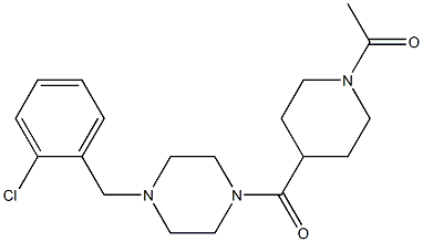 1-[4-[4-[(2-chlorophenyl)methyl]piperazine-1-carbonyl]piperidin-1-yl]ethanone Struktur