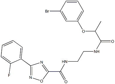 N-[2-[2-(3-bromophenoxy)propanoylamino]ethyl]-3-(2-fluorophenyl)-1,2,4-oxadiazole-5-carboxamide Structure