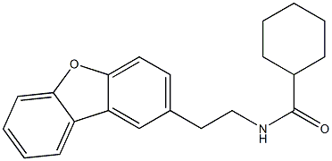 N-(2-dibenzofuran-2-ylethyl)cyclohexanecarboxamide Struktur