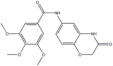 3,4,5-trimethoxy-N-(3-oxo-4H-1,4-benzoxazin-6-yl)benzamide Struktur