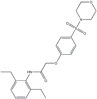 N-(2,6-diethylphenyl)-2-(4-morpholin-4-ylsulfonylphenoxy)acetamide Structure