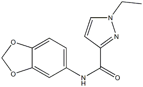 N-(1,3-benzodioxol-5-yl)-1-ethylpyrazole-3-carboxamide Struktur