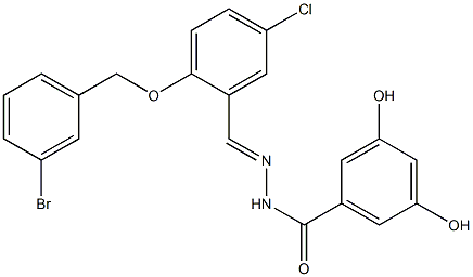  N-[(E)-[2-[(3-bromophenyl)methoxy]-5-chlorophenyl]methylideneamino]-3,5-dihydroxybenzamide