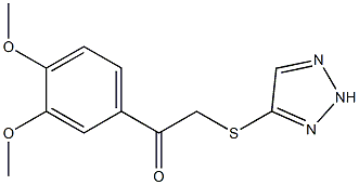 1-(3,4-dimethoxyphenyl)-2-(2H-triazol-4-ylsulfanyl)ethanone 化学構造式