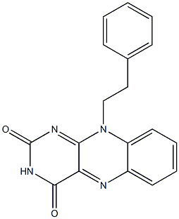 10-(2-phenylethyl)benzo[g]pteridine-2,4-dione 化学構造式