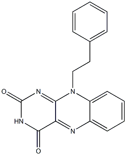 10-(2-phenylethyl)benzo[g]pteridine-2,4-dione,,结构式