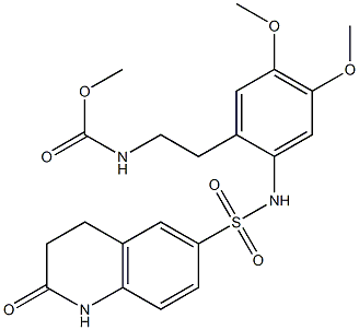 methyl N-[2-[4,5-dimethoxy-2-[(2-oxo-3,4-dihydro-1H-quinolin-6-yl)sulfonylamino]phenyl]ethyl]carbamate Structure