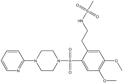  N-[2-[4,5-dimethoxy-2-(4-pyridin-2-ylpiperazin-1-yl)sulfonylphenyl]ethyl]methanesulfonamide