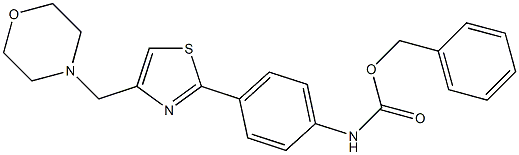 benzyl N-[4-[4-(morpholin-4-ylmethyl)-1,3-thiazol-2-yl]phenyl]carbamate Structure