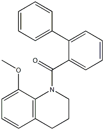 (8-methoxy-3,4-dihydro-2H-quinolin-1-yl)-(2-phenylphenyl)methanone Structure