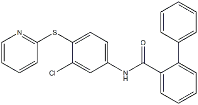 N-(3-chloro-4-pyridin-2-ylsulfanylphenyl)-2-phenylbenzamide Structure