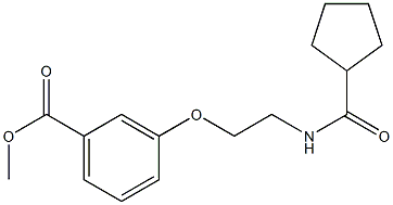 methyl 3-[2-(cyclopentanecarbonylamino)ethoxy]benzoate Structure