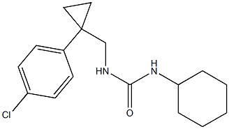 1-[[1-(4-chlorophenyl)cyclopropyl]methyl]-3-cyclohexylurea Structure