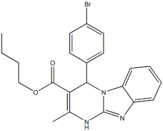 butyl 4-(4-bromophenyl)-2-methyl-1,4-dihydropyrimido[1,2-a]benzimidazole-3-carboxylate Struktur