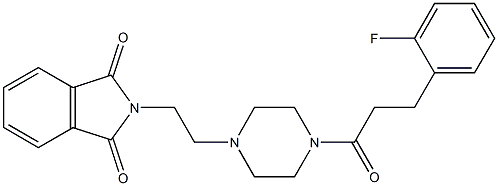 2-[2-[4-[3-(2-fluorophenyl)propanoyl]piperazin-1-yl]ethyl]isoindole-1,3-dione Structure