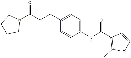2-methyl-N-[4-(3-oxo-3-pyrrolidin-1-ylpropyl)phenyl]furan-3-carboxamide Structure
