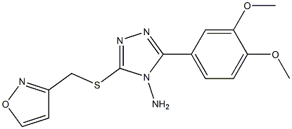 3-(3,4-dimethoxyphenyl)-5-(1,2-oxazol-3-ylmethylsulfanyl)-1,2,4-triazol-4-amine Structure