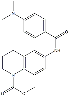 methyl 6-[[4-(dimethylamino)benzoyl]amino]-3,4-dihydro-2H-quinoline-1-carboxylate 结构式
