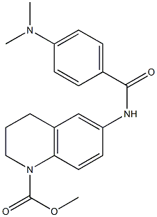 methyl 6-[[4-(dimethylamino)benzoyl]amino]-3,4-dihydro-2H-quinoline-1-carboxylate 化学構造式