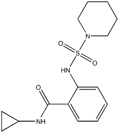 N-cyclopropyl-2-(piperidin-1-ylsulfonylamino)benzamide Structure