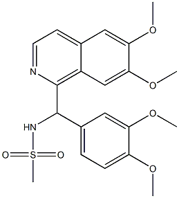 N-[(6,7-dimethoxyisoquinolin-1-yl)-(3,4-dimethoxyphenyl)methyl]methanesulfonamide Struktur