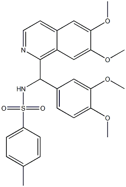 N-[(6,7-dimethoxyisoquinolin-1-yl)-(3,4-dimethoxyphenyl)methyl]-4-methylbenzenesulfonamide Structure