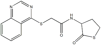 N-(2-oxothiolan-3-yl)-2-quinazolin-4-ylsulfanylacetamide 化学構造式