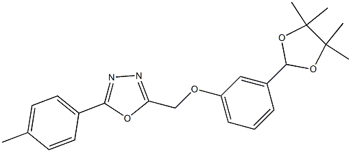 2-(4-methylphenyl)-5-[[3-(4,4,5,5-tetramethyl-1,3-dioxolan-2-yl)phenoxy]methyl]-1,3,4-oxadiazole Structure