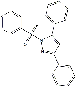 1-(benzenesulfonyl)-3,5-diphenylpyrazole 结构式