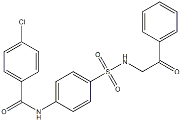 4-chloro-N-[4-(phenacylsulfamoyl)phenyl]benzamide Structure