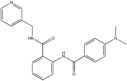2-[[4-(dimethylamino)benzoyl]amino]-N-(pyridin-3-ylmethyl)benzamide Structure
