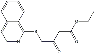ethyl 4-isoquinolin-1-ylsulfanyl-3-oxobutanoate 化学構造式