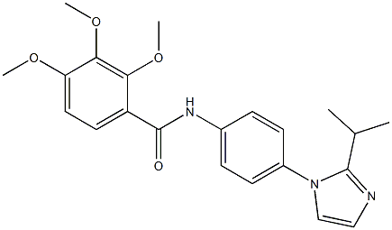 2,3,4-trimethoxy-N-[4-(2-propan-2-ylimidazol-1-yl)phenyl]benzamide Structure