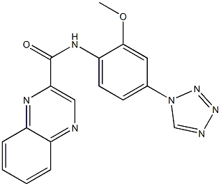 N-[2-methoxy-4-(tetrazol-1-yl)phenyl]quinoxaline-2-carboxamide Structure